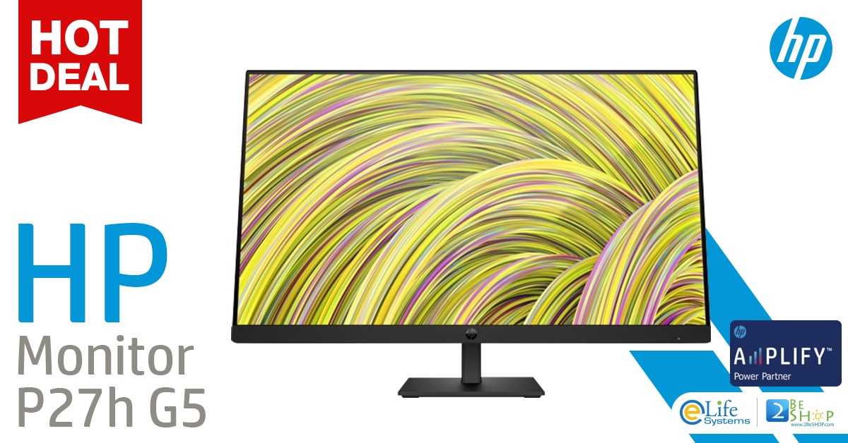 ช้อป [64W41AA] HP Monitor P27h G5 ราคาถูก ซื้อออนไลน์ที่นี่ ส่งฟรี